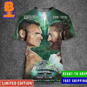 Poster WWE 2024 Wrestlemania XL Gunther Vs Sami Zayn All Over Print Shirt