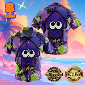 Purple Squid Aloha Splatoon Funny Summer Collections Hawaiian Shirt For Men And Women