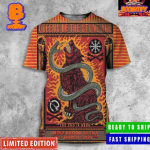 Queens Of The Stone Age The End Is Nero Wolf Brook Arena 3 March 2024 In Christchurch New Zealand Poster All Over Print Shirt