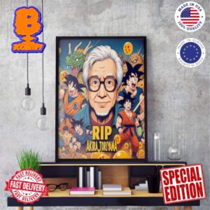 RIP Akira Toriyama Dragon Ball Wall Decor Poster Canvas