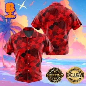 Red Aloha Akatsuki Naruto Funny Summer Collections Hawaiian Shirt For Men And Women