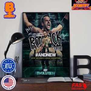 Roderick Strong An New AEW International Champion In AEW Revolution 2024 Home Decor Poster Canvas
