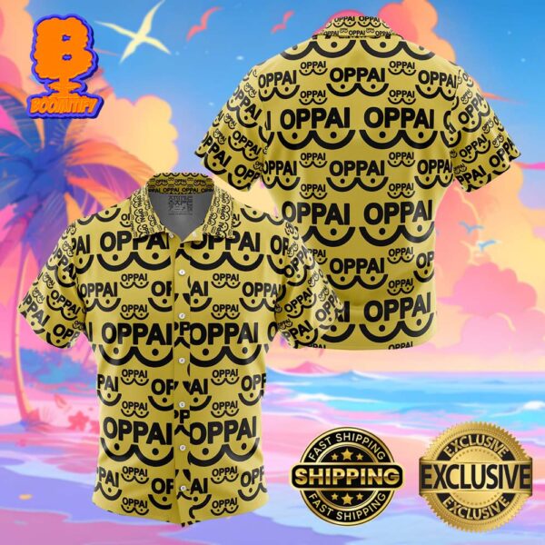 Saitama Oppai One Punch Man Funny Summer Collections Hawaiian Shirt For Men And Women