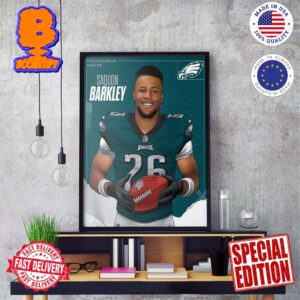 Saquon Barkley Agrees To Deal With Philadelphia Eagles Wall Decor Poster Canvas