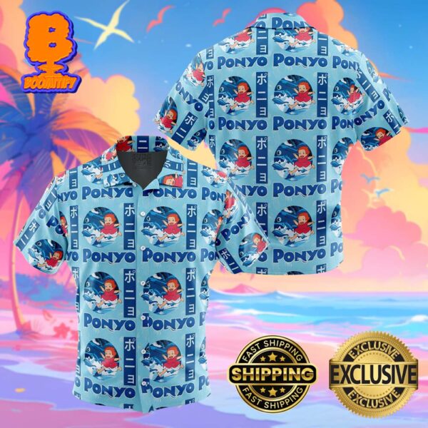 Sea Creatures Ponyo Studio Ghibli Funny Summer Collections Hawaiian Shirt For Men And Women