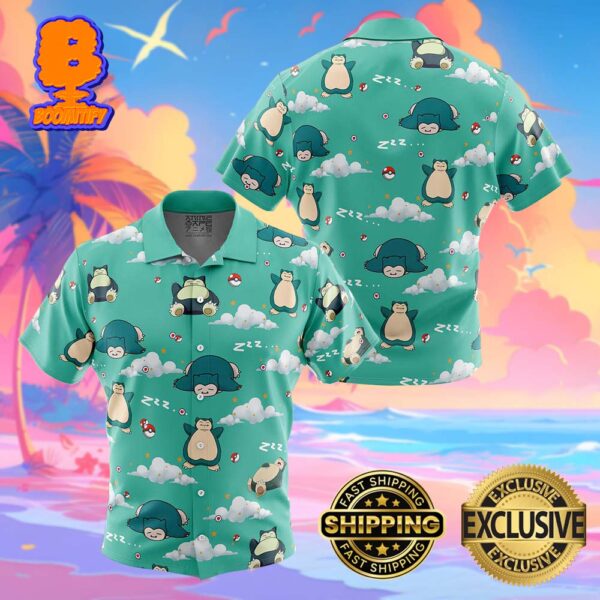 Snorlax Pattern Pokemon Funny Summer Collections Hawaiian Shirt For Men And Women