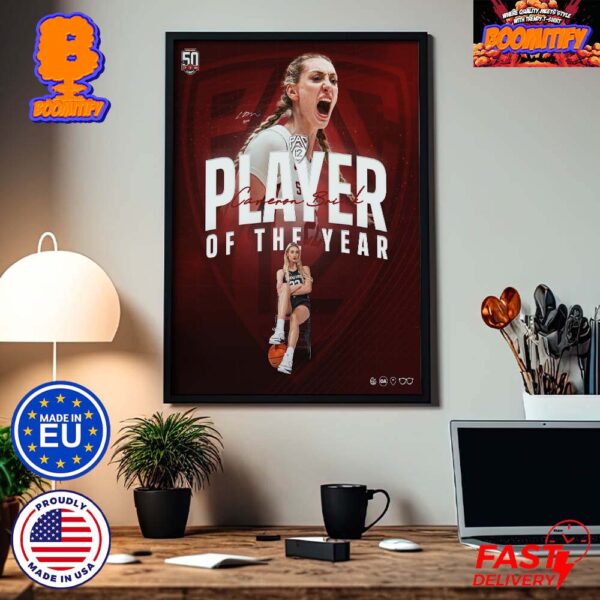 Stanford Cardinal Womens Basketball Congrats Cameron Brink Is The Pac 12 Player Of The Year Home Decor Poster Canvas