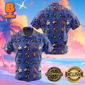 Team Mega Man Funny Summer Collections Hawaiian Shirt For Men And Women