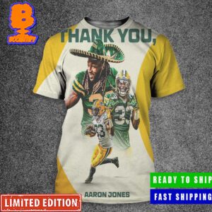 Thank You Aaron Jones 33 Has Contributed Green Bay Packers All Over Print Shirt