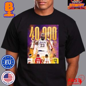 The King LeBron James The First Player To Ever Score 40K Points In NBA History Unisex T-Shirt