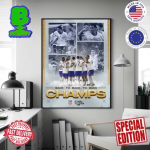 Three In A Row USMNT Back To Back Concacaf Nations League Finals 2024 Champions Home Decor Poster Canvas