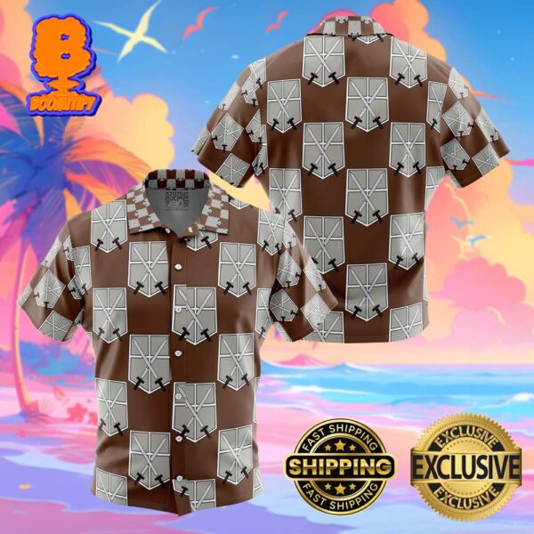 Training Corps Attack On Titan Funny Summer Collections Hawaiian Shirt For Men And Women