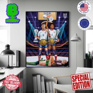 USMNT Defeat Mexico To Win Their Third-Straight Concacaf Nations League Final 2024 Champions Home Decor Poster Canvas