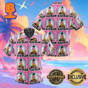 Vegeta Pink Badman Dragon Ball Z Funny Summer Collections Hawaiian Shirt For Men And Women