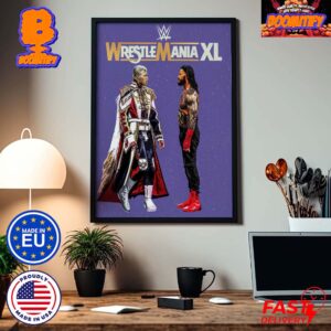 WWE Wrestle Mania 40 Cody Rhodes Vs Roman Reigns Art Home Decor Poster Canvas