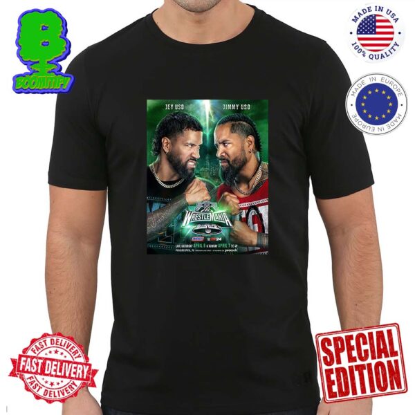 WWE WrestleMania XL 2024 Jimmy Uso Will Battle Jey Uso On April 6 And April 7 Classic T-Shirt