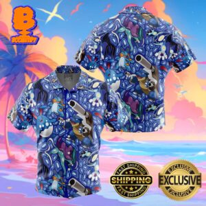 Water Type Pokemon Pokemon Funny Summer Collections Hawaiian Shirt For Men And Women