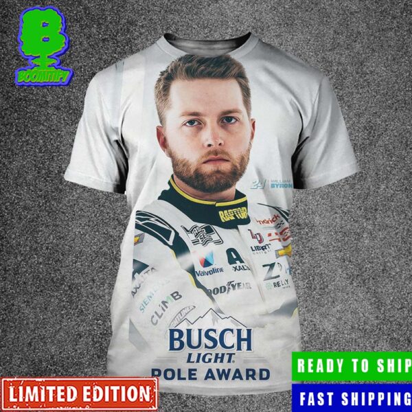 William Byron Wins The Busch Light Pole Award Nascar At Cota All Over Print Shirt