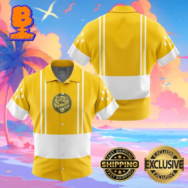 Yellow Ranger Ranger Ninjetti Mighty Morphin Power Rangers Funny Summer Collections Hawaiian Shirt For Men And Women