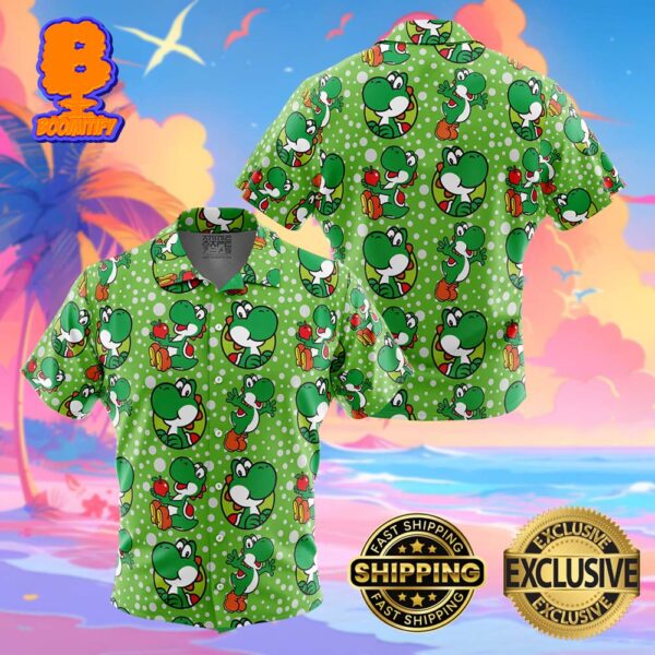 Yoshi Super Mario Bros Funny Summer Collections Hawaiian Shirt For Men And Women