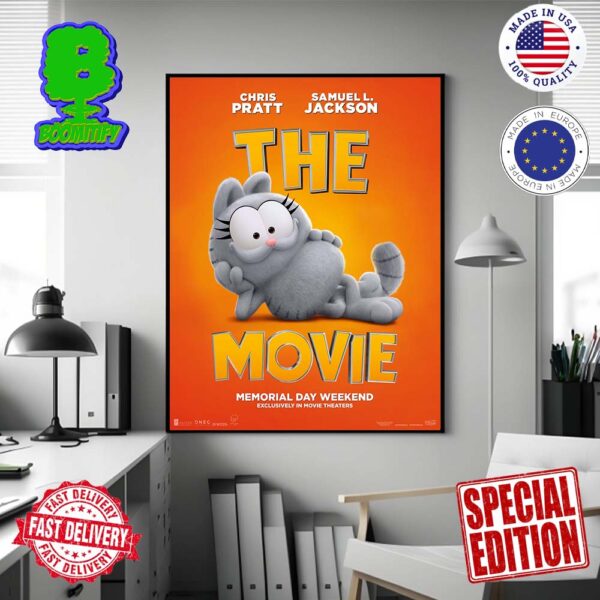 April Fools Day Poster For Chris Pratt’s Garfield Movie Wall Decor Poster Canvas