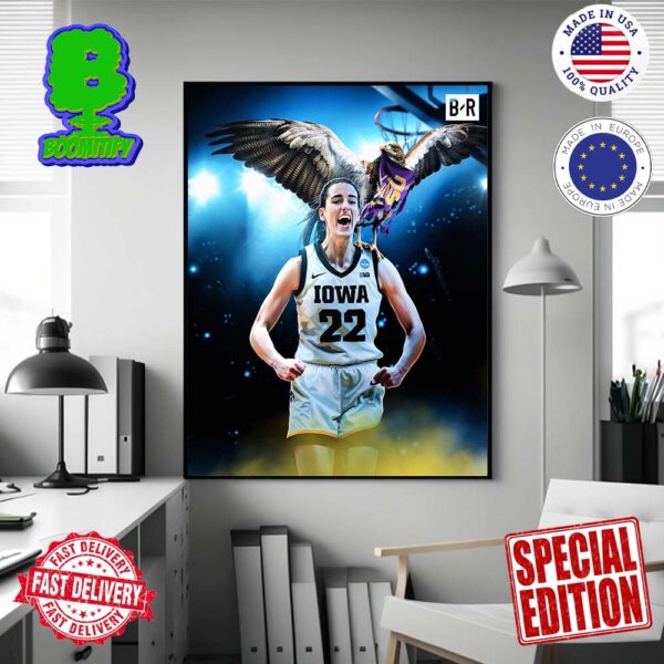 Caitlin Clark And The Hawkeyes Beat LSU And Fly Into The Women’s NCAA March Madness Final Four 2024 Wall Decor Poster Canvas