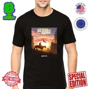 Official New Poster For Kingdom Of The Planet Of The Apes Only In Theaters May 10 Classic T-Shirt