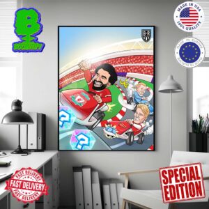 Premier League Liverpool Winner In Style Cartoon As Man City 0-0 Arsenal Wall Decor Poster Canvas