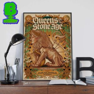 Queens Of The Stone Age Tonight Poster Noches Del Botanico At Jardines Del Botanico In Madrid ES On June 20 The End Is Nero Tour 2024 Poster Canvas